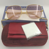 Gold Chain Pink Shades Sunglasses For Women Female Retro Brand Designer Summer Hot Products Shield Fashion For Sun Glasses UV400