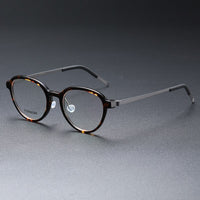 Eyeglasses Men 1176  Round Denmark Titanium No Screw Korea Glasses Frames Optical Ultra-light Business Reading Glasess For Men