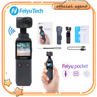 E-electronic XINPU Feiyu Pocket 3-Axis Pocket Gimbal Camera Stabilizer 4K HD 120° Wide Angle Built-in Wi-Fi control Attachable to Smartphone