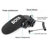 E-electronic Xinpu BOYA BY-BM3031 Video On-Camera Mic PAD Switch Microphone for DSLR Cameras Audio Recorders