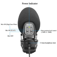 E-electronic Xinpu BOYA BY-BM3031 Video On-Camera Mic PAD Switch Microphone for DSLR Cameras Audio Recorders