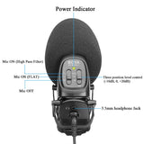 E-electronic Xinpu BOYA BY-BM3031 Video On-Camera Mic PAD Switch Microphone for DSLR Cameras Audio Recorders