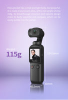 E-electronic XINPU Feiyu Pocket 3-Axis Pocket Gimbal Camera Stabilizer 4K HD 120° Wide Angle Built-in Wi-Fi control Attachable to Smartphone
