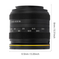 E-Electronic KAMLAN New Product KL21MM F1.8 Wide-angle Fixed Focus APS-C Frame Mirrorless lens Portable Waterproof Mirrorless Camera Manual Fix Focus Prime Lens for Canon EOS-M for Sony E for Fuji FX/ M4/3