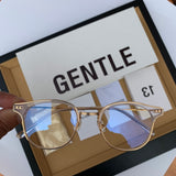 S-sunglasses 2021 Gentle Anti Radiation Glasses For Alio With White Round Case Retro Round Glasses Frame Anti Blue Light Eyeglasses Round Oversized Antiradition Replaceable Lens in Full Metal Frame Computer Eyewear for Women and Men