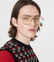 S-sunglasses Gentle Monster WOOGIE Women Retro Metal Frame Mirrored Sunglasses Oversized Cat Eye Glasses eyewear