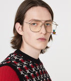 S-sunglasses Gentle Monster WOOGIE Women Retro Metal Frame Mirrored Sunglasses Oversized Cat Eye Glasses eyewear