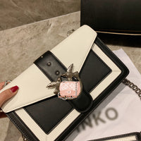 M-Handbag P.i.n.k.o 27-17cm Chain Shoulder Swallows Bag Messager Genuine Leather Cross-body Handbags