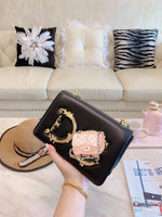 M-Handbag D.G Women Evening Envelope Handbag Party Prom Clutch Purse Shoulder Cross Body Bag 21-14cm