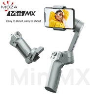 E-electronic XINPU Moza Mini MX Handheld Gimbal Stabilizer 3-Axis Vlog Selfie Gimbal Selfie Stick For Smartphone anti-shake Bluetooth Smart follow