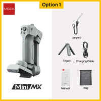 E-electronic XINPU Moza Mini MX Handheld Gimbal Stabilizer 3-Axis Vlog Selfie Gimbal Selfie Stick For Smartphone anti-shake Bluetooth Smart follow