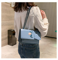L-package 22-14-10cm Women Purse Clutch Small Crossbody Shoulder Bag with Chain Strap