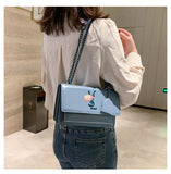 L-package 22-14-10cm Women Purse Clutch Small Crossbody Shoulder Bag with Chain Strap