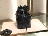 H-bag Fendi MON TRESOR Black leather mini-bag 12*18*10cm