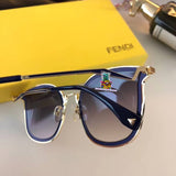 S-sunglasses Fendi Aviator Large Metal Unisex Sunglasses Designer Polarized 100% UV Protection For 0387