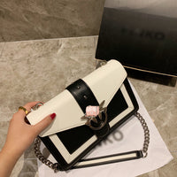 M-Handbag P.i.n.k.o 27-17cm Chain Shoulder Swallows Bag Messager Genuine Leather Cross-body Handbags