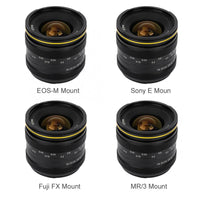 E-Electronic KAMLAN New Product KL21MM F1.8 Wide-angle Fixed Focus APS-C Frame Mirrorless lens Portable Waterproof Mirrorless Camera Manual Fix Focus Prime Lens for Canon EOS-M for Sony E for Fuji FX/ M4/3
