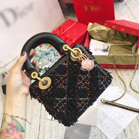 H-bag LADY Dior LAMBSKIN Tassels BAG AL-2000 Mini：17cm Medium：24cm