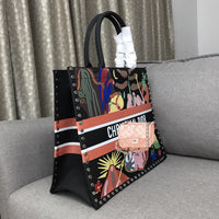 H-bag Dior BOOK TOTE BAG IN EMBROIDERED CANVAS 42x32x15cm