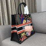 H-bag Dior BOOK TOTE BAG IN EMBROIDERED CANVAS 42x32x15cm