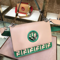 H-bag Fendi KAN I F Brown leather bag