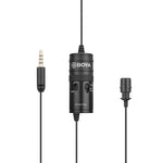 E-Electronic BOYA BY-M1 PRO Audio Video Record Lavalier Lapel Clip Microphone for iPhone Android Mac Vlog Mic for DSLR Camcorder Recorder