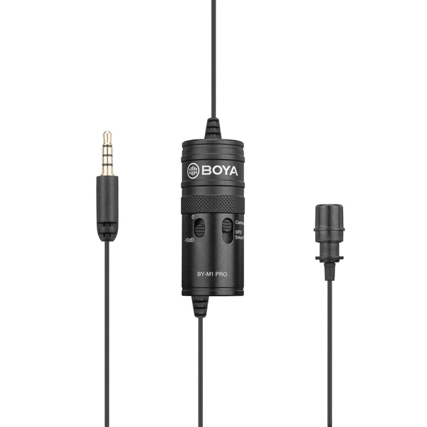 E-Electronic BOYA BY-M1 PRO Audio Video Record Lavalier Lapel Clip Microphone for iPhone Android Mac Vlog Mic for DSLR Camcorder Recorder