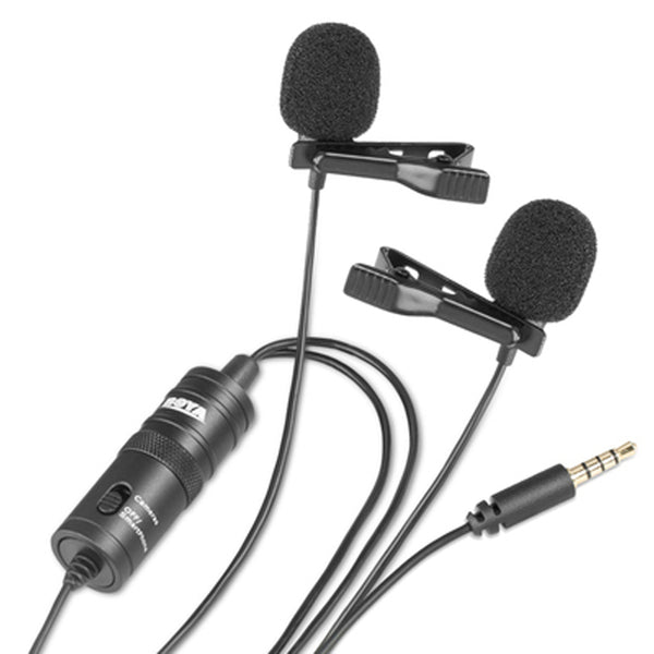 E-Electronic BOYA BY-M1 3.5mm Audio Video Record Lavalier Lapel Clip Microphone for iPhone Android Mac Vlog Mic for DSLR Camcorder Recorder