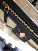 H-bag Dior OBLIQUE SADDLE BAG Saddle bag in blue Oblique jacquard canvas, calfskin leather details 25.5×20×6.5cm