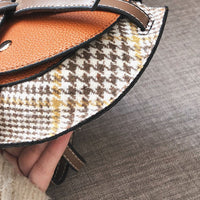 L-package 18-13-5cm Women Crossbody Satchel Bag Small Saddle Purse and Tote Shoulder Handbags