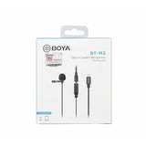 E-Electronic BOYA BY-M2 Clip-on Lavalier Microphone Mini Wired Condenser Microphone Mic for iOS devices