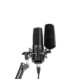 E-Electronic BOYA BY-M1000 Condenser Microphone Large Diaphragm 3 Polar Patterns for Singer Songwriter Podcaster Voiceover Artist Studio Mic