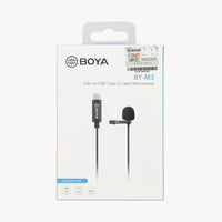 E-Electronic BOYA BY-M3 Phone Digital Lavalier Microphone for iPad Pro Mac PC HUAWEI OPPO VIVO Xiaomi Redmi 8 Android Type-C Smartphone Vlog