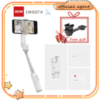 E-electronic XINPU ZHIYUN SMOOTH X Selfie Stick Tripod Smartphone Gimbal Bluetooth Adjustable 2-Axis Stabilizer gray/white For Phone Xiaomi iPhone Samsung
