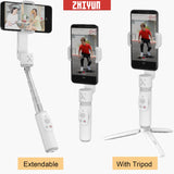 E-electronic XINPU ZHIYUN SMOOTH X Selfie Stick Tripod Smartphone Gimbal Bluetooth Adjustable 2-Axis Stabilizer gray/white For Phone Xiaomi iPhone Samsung