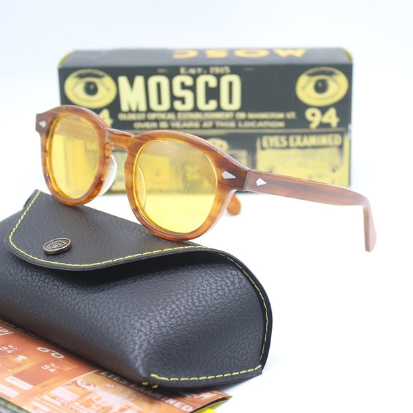 Johnny Depp Lemtosh Sunglasses Man Polarized Sun Glasses Luxury Brand Vintage Acetate Frame Blue Night Vision Goggles Woman