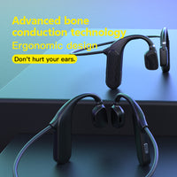 E-electronic MD04 Wireless Stereo Headset Bone Conduction Headphone Bluetooth 5.0 Noise Reduction Sport Music Earbuds Waterproof Earphone Bluetooth Headphone Black Technology Open Ear Wireless Headphone Sports Waterproof Earphone Handsfree Mic