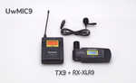 E-Electronic Saramonic UwMic9 Kit7 UwMic9 TX9+RX-XLR9 Wireless Lavalier Microphone with Transmitter & XLR Battery Grip XLR Receiver for Camera Camcorder