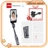 E-electronic XINPU ZHIYUN SMOOTH X Selfie Stick Tripod Smartphone Gimbal Bluetooth Adjustable 2-Axis Stabilizer gray/white For Phone Xiaomi iPhone Samsung