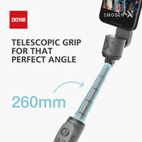 E-electronic XINPU ZHIYUN SMOOTH X Selfie Stick Tripod Smartphone Gimbal Bluetooth Adjustable 2-Axis Stabilizer gray/white For Phone Xiaomi iPhone Samsung