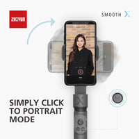 E-electronic XINPU ZHIYUN SMOOTH X Selfie Stick Tripod Smartphone Gimbal Bluetooth Adjustable 2-Axis Stabilizer gray/white For Phone Xiaomi iPhone Samsung