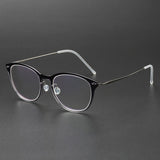 Round Denmark Linde 6506 Titanium No Screw Korea Glasses Frames Optical Ultra-light Business Prescription Diopter Glasses