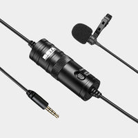 E-Electronic BOYA BY-M1 3.5mm Audio Video Record Lavalier Lapel Clip Microphone for iPhone Android Mac Vlog Mic for DSLR Camcorder Recorder