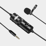 E-Electronic BOYA BY-M1 3.5mm Audio Video Record Lavalier Lapel Clip Microphone for iPhone Android Mac Vlog Mic for DSLR Camcorder Recorder