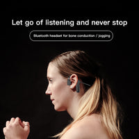E-electronic MD04 Wireless Stereo Headset Bone Conduction Headphone Bluetooth 5.0 Noise Reduction Sport Music Earbuds Waterproof Earphone Bluetooth Headphone Black Technology Open Ear Wireless Headphone Sports Waterproof Earphone Handsfree Mic