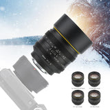 Kamlan 50mm F1.1 II APS-C Large Aperture Manual Focus Lens Standard fixed focus APS-C frame mirrorless lens for NEX for EOS-M for FUji M4/3 Cameras