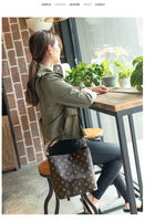 L-package 23-13.5-25cm Buckets Totes Handbag Women's casual Shoulder Bags Soft Leather Crossbody Bag