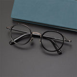 LSMP3 Round eyeglass frame Men Women Frame Glasses  myopia  prescription oval eyeglass frame for men and women's art