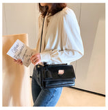 L-package 22-14-10cm Women Purse Clutch Small Crossbody Shoulder Bag with Chain Strap