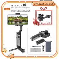 E-electronic XINPU Hohem iSteady X Smartphone Gimbal Stabilizer 259g Ultra-Light Weighted Payload 280g Selfie Stick Mode Low-Angle Shooting Mode Moment Mode